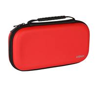 Konix Mythics Funda de protección y Transporte para Nintendo Switch, Switch Lite y Switch OLED - 8 Compartimentos Juegos - Rojo