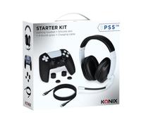 Konix Mythics Paquete Inicial de Accesorios Gaming PS5 - Casco con Cable - Funda de protección Mando DualSense - Apoyo Pulgar - Cable de Carga
