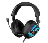 Konix Naruto Shippuden Auriculares Gaming con Cable 7.1 PC - Altavoces de 50 mm - Micrófono - Cable USB de 2 m - LED - Diseño Naruto Rasengan - Negro