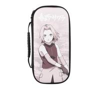FUNDA KONIX SWITCH NARUTO SAKURA COMPATIBLE CON SWITCH Y VERSION LITE RED ALMACENAJE 8 CARTUCHOS KX-BP-NAR-SKRA