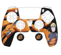 Konix Naruto Shippuden Funda Protectora para Mando DualSense PS5 - Silicona - Apoyapulgares - Diseño Kurama/Kyûbi y Naruto - Negro