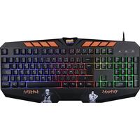 Konix Teclado Gaming Naruto Shippuden – Membrana AZERTY, Cable 1,7 m, Diseño Naruto/Sasuke