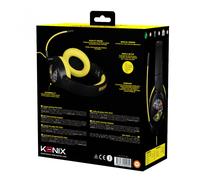 Konix Pac-Man Auriculares Gaming circumaurales con Cable PC, PS5, Switch 2 y Xbox - Micrófono 45° - Cable de 1,5 m - Jack 3,5 mm - Negro y Amarillo