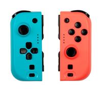 Konix Par de mandos Joypads Nintendo Switch y Switch OLED - Compatible con Nintendo Switch 2 - Autonomía de 8 horas - Función de vibración - Azul y rojo