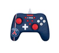 Konix PSG Mando con cable para Nintendo Switch, Switch 2 y PC - Función de vibración - Cable de 3 m - Azul, blanco y rojo