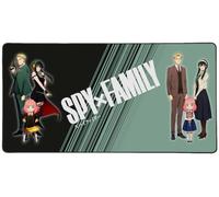 Konix Spy x Family Alfombrilla para ratón Gaming XXL 90 x 46 cm - Superficie de Microfibra Antideslizante - Goma - Verde y Negro