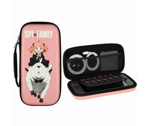 Konix Spy x Family Funda Protectora y de Transporte para Nintendo Switch 2 - Almacenamiento de Accesorios y Juegos - Motivo Anya y Bond Forger - Rosa