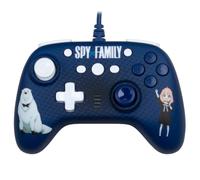 Konix Spy x Family Mando con cable para Nintendo Switch, Switch 2 y PC - Función de vibración - Cable de 3 m - Diseño Anya y Bond Forger - Azul