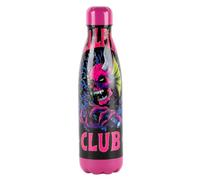 Konix Stranger Things Botella isotérmica - Acero inoxidable - 500 ml - Diseño Hellfire Club - Rosa y negro