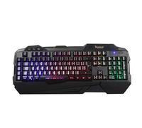 Konix Teclado de Membrana con Cable Drakkar Midgard EVO AZERTY para PC, Juegos y Escritorio, 12 Teclas Multimedia, retroiluminación arcoíris