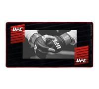 Konix UFC Alfombrilla de ratón gaming XXL 90 x 46 cm - Base antideslizante de caucho - Negro y rojo