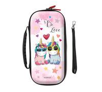 Konix Unik Funda de protección y Transporte para Nintendo Switch, Switch Lite y Switch OLED - Almacenamiento de 8 Juegos - Motivo Be Love, Unicornios