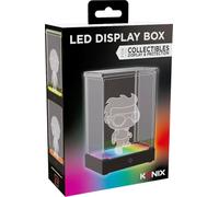 Konix Vitrina LED Display Box Figura - Compatible con Funko Pop, Banpresto Qposket, Figuras Inferiores a 9 x 9 x 14 cm - Iluminación RGB - Cable USB