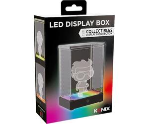 Konix Vitrina LED Display Box Figura - Compatible con Funko Pop, Banpresto Qposket, Figuras Inferiores a 9 x 9 x 14 cm - Iluminación RGB - Cable USB