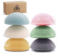 Konjac - Juego de esponja facial para la cara suave, exfoliante, limpieza de bambú, carbón de leña Konjac, esponja facial para lavar la cara y el cuerpo