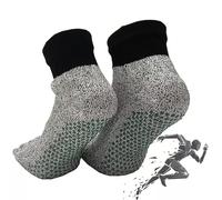 Konjoun Barefoot Socks, Konjoun Grounding Socks Outdoor for Beach Hike Run, Men's Toe Socks Size 5-14 (Gray)