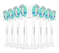 Konlyn Cabezales de repuesto para Philips Sonicare - Cepillos de dientes compatibles con Philips Sonicare eléctricos y Otros Modelos Snap-On, 8 unidades (Blanco, 8 unidad (Paquete de 1))