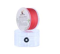 KONMAY Cordón de nailon de 1,5 mm para pulseras con caja organizadora, 49 metros, hilo de nailon rojo, cuerda de satén para joyas, macramé, kumihimo, abalorios, nudos chinos y manualidades