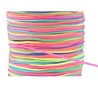 KONMAY Cordón de nailon trenzado de 1,5 mm para hacer pulseras, 150 yardas de nailon Shamballa macramé/cordón de cuentas, cordón de elevación para sombra, arco iris