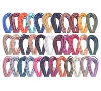 KONMAY Cordón de piel de 46 metros, 10 colores, 2,0 mm, redondo, mezcla de colores, Cordón para Pulseras