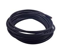 KONMAY Cordón redondo de cuero auténtico de 4 mm, cordón de cuero negro de 10 yardas para hacer joyas, collares, pulseras y manualidades