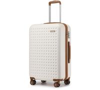 Kono 65cm Maleta de Cabina Mediana Maletas de Viaje Cabina Ligera Portátil con Cerradura TSA y 4 Ruedas, Blanco