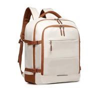 Kono Bolsa de Cabina 45x36x20 para Easyjet Bolsa de Viaje Bajo el Asiento 30L Equipaje de Mano Bolsa de Fin de Semana Mochila para Portátil Resistente al Agua (Beige/Marrón)