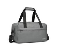 Kono Bolsa de Viaje Ligero 35x20x20 Ryanair Equipaje de Mano con Correa para el Hombro 14L (Gris)