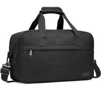 Kono Bolsa de Viaje Ligero 35x20x20 Ryanair Equipaje de Mano con Correa para el Hombro 14L (Negro)