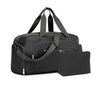 Kono Bolsa de Viaje, Versátil Bolsa de Fin de Semana Conjunto de Dos Piezas, con Compartimento para Zapatos y Neceser (Negro)