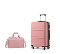 Kono Juego de Maletas de Viaje de 2 Piezas Ligeras 52x38x21cm ABS Carcasa Dura Equipaje de Mano con Cerradura TSA + Maleta de Cabina Ryanair 40x20x25cm (Rosado)