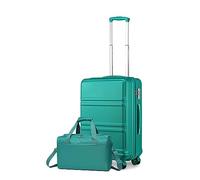 Kono Juego de Maletas de Viaje de 2 Piezas Ligeras 52x38x21cm ABS Carcasa Dura Equipaje de Mano con Cerradura TSA + Maleta de Cabina Ryanair 40x20x25cm (Turquesa)