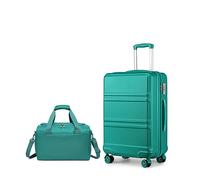 Kono Juego de Maletas de Viaje de 2 Piezas Ligeras 55x40x22cm ABS Carcasa Dura Equipaje de Mano con Cerradura TSA + Maleta de Cabina Ryanair 40x20x25cm (Turquesa)