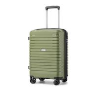 Kono Maleta Cabina 20" de PP Extensible | Cremallera Antirrotura de Doble Capa, Portavasos + Gancho para Equipaje, Ligera y Resistente como Equipaje de Mano | TSA 007, Ruedas Silenciosas 360° (Verde)