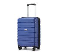 Kono Maleta Cabina 20" PP Extensible - Ligera y Resistente | Portavasos + Gancho para Equipaje | TSA 007, Cremallera Antirrotura, Ruedas Silenciosas 360° Multidireccionales Suaves (Azul)