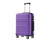 Kono Maleta Cabina 55 cm, ABS+PC Ligera y Resistente, Equipaje de Mano para EasyJet y Ryanair, Cremalleras, Candado TSA, Ruedas TPE Silenciosas, Misteriosa y Distinta (Morado)