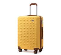 Kono Maleta Cabina 57cm Maletas de Viaje Cabina Ligera Portátil con Cerradura TSA y 4 Ruedas(Amarillo)