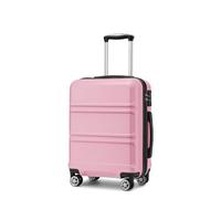Kono Maleta Cabina con Material ABS+PC Maletas de Viaje con Cerradura TSA y 4 Ruedas, Equipaje de Mano para Viajes（S,Rosa）