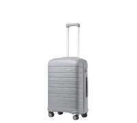 Kono Maleta Cabina de PP, Ligera y Resistente, para EasyJet, Textura Brillo/Mate, Maleta Negocios con Cremalleras, Candado TSA y Ruedas TPE (Gris)