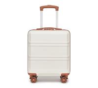 Kono Maleta Cabina Pequeña 45x35x20 cm ABS - Equipaje de Mano Ligero y Rígido con 4 Ruedas 360° y Candado TSA para Viajes(Crema Claro)