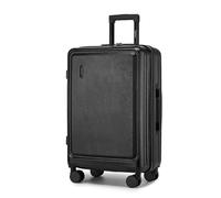Kono Maleta de 24 Pulgadas de ABS + PC con Carcasa Dura, Equipaje de Viaje Ligero, Cerradura TSA, Maleta de Mano con 4 Ruedas giratorias (Negro), Black, M(Medium 24inch), Equipaje rígido