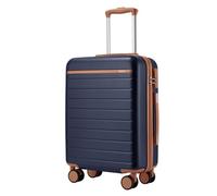 Kono Maleta de Cabina 55x40x20cm, Maleta Ligera de Compuesto ABS+PC, Equipaje de Mano con 4 Ruedas, Azul
