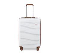 Kono Maleta de Cabina Mediana 66cm Maleta de Viaje Ligera Portátil con Cerradura TSA Resistente(70L,Blanco Crema)