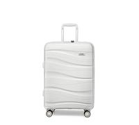 Kono Maleta de Cabina Mediana 66cm Maleta de Viaje Ligera Portátil con Cerradura TSA Resistente(70L,Blanco)