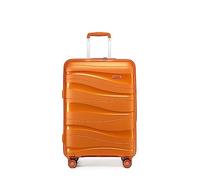 Kono Maleta de Cabina Mediana 66cm Maleta de Viaje Ligera Portátil con Cerradura TSA Resistente(70L,Naranja)