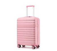 Kono Maleta de Mano ABS + PC rígida Ligera de Cabina de Viaje con Ruedas giratorias TSA, Cabin 20 Inch（S，Rosa）