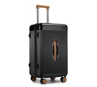 Kono Maleta Ligera de 24 Pulgadas con Carcasa rígida de ABS + PC, Maleta de Viaje de Moda con Cerradura TSA, Equipaje de Mano con 4 Ruedas giratorias, Black, M, Moda