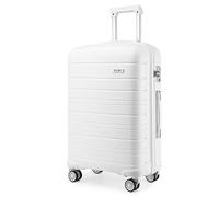 Kono Maleta Ligera y rígida de Viaje, White, Cabin 20 Inch, Maleta rígida de Cabina