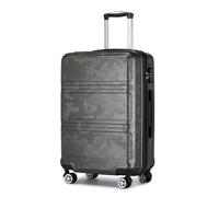 Kono Maleta Mediana 24" ABS+PC - Maleta de Viaje con Ruedas Silenciosas 360°, Candado TSA (65 cm, Gris/Camuflaje)