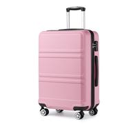 Kono Maleta Mediana 24" ABS+PC - Maleta de Viaje con Ruedas Silenciosas 360°, Candado TSA (65 cm, Rosa)